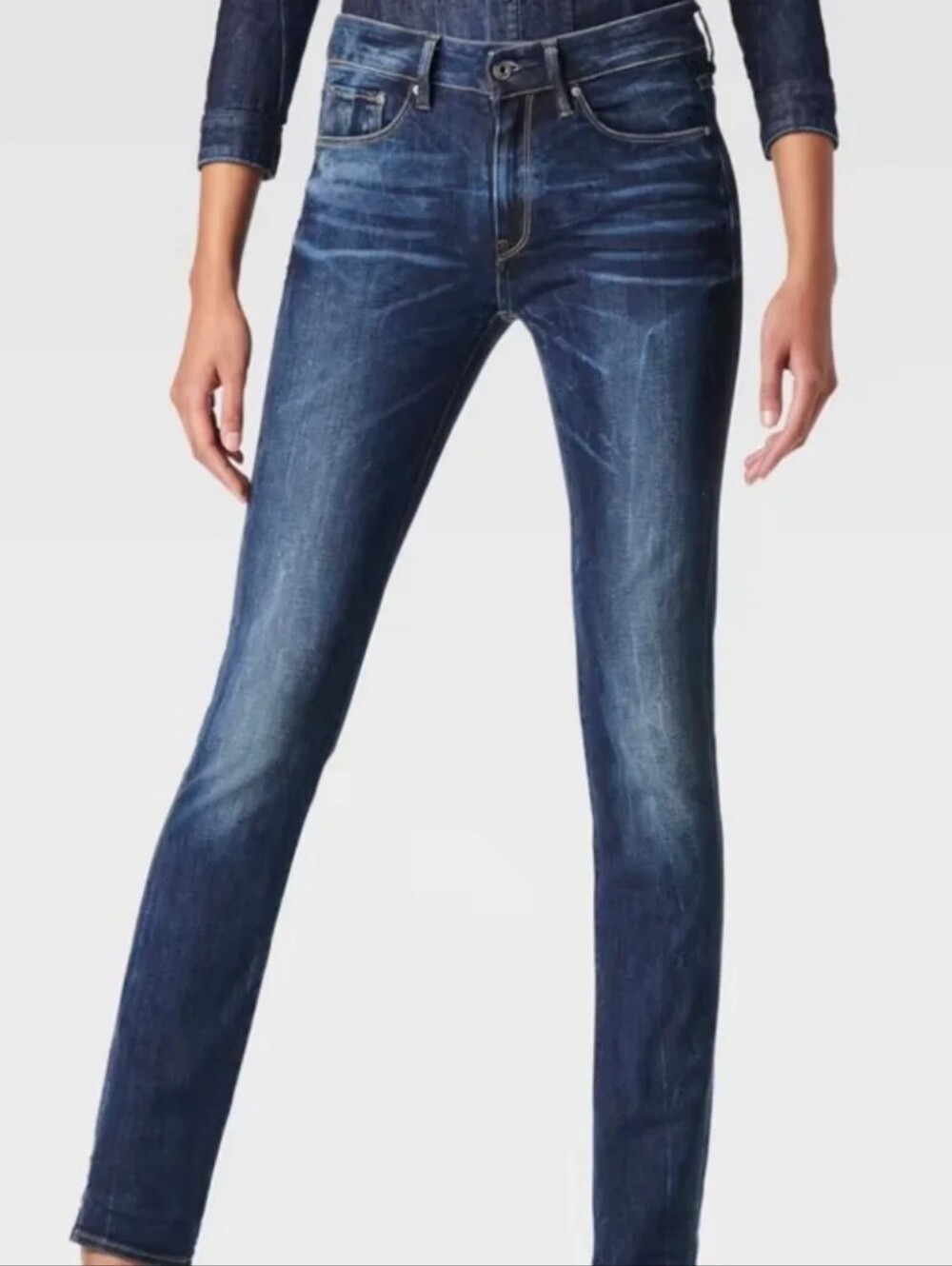 NWT Vintage 2012 G-Star RAW 3301 Straight Women's Jeans Dark Aged Deadstock